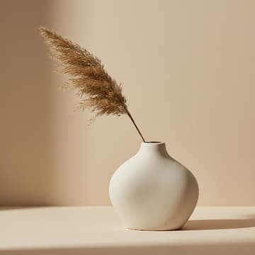 Vase with dried flowers